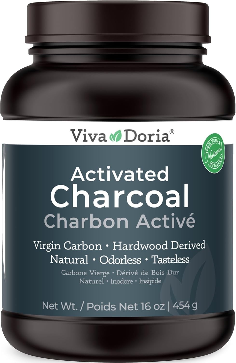 Virgin Activated Charcoal Powder, Hardwood Derived, Food Grade, 16 Oz 1 Pound