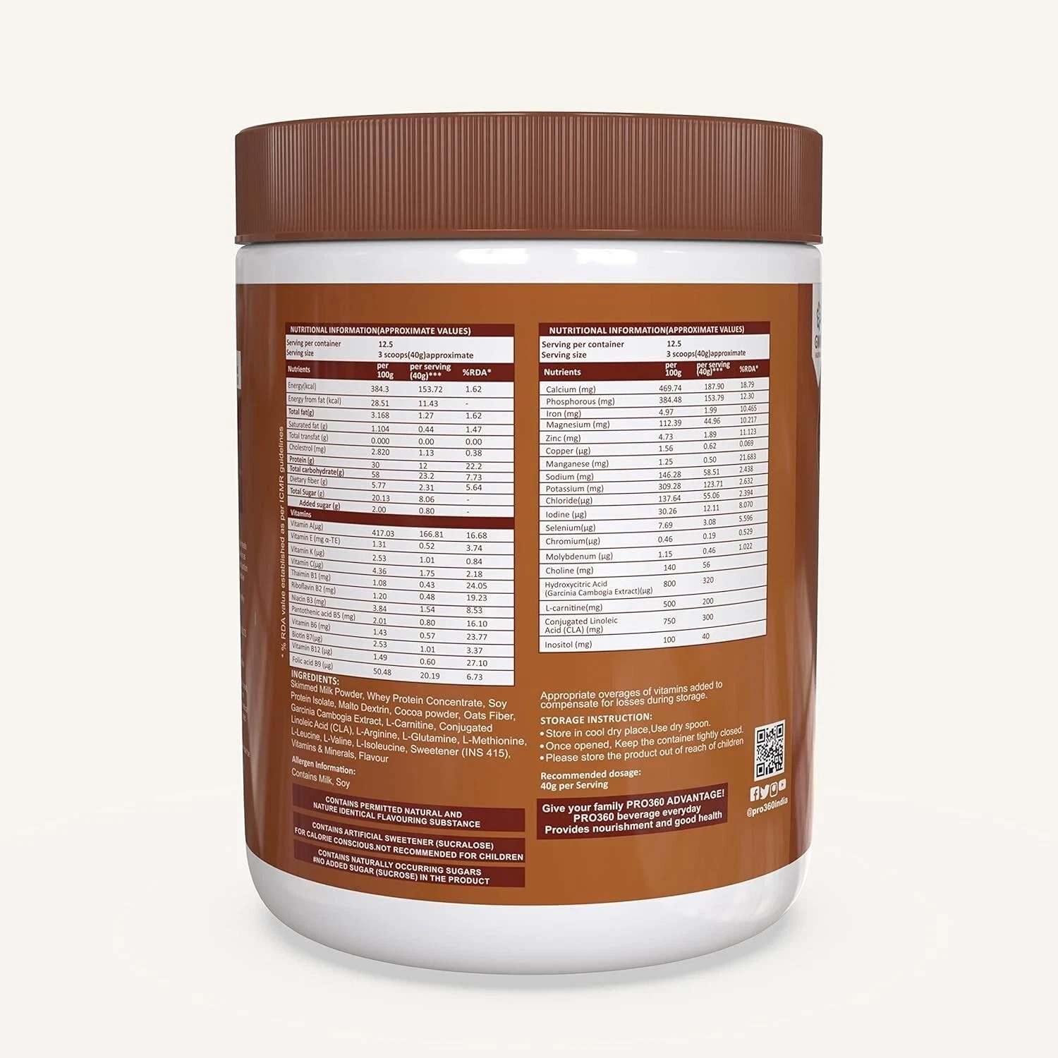 Pro360 Slim Shake Meal Replacement Protein Powder for Weight Control 500Gm