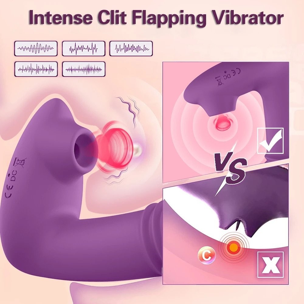Wearable G-Spot Clit Vibrator Dildo Thrusting Massager Adult Sex Toys For Women
