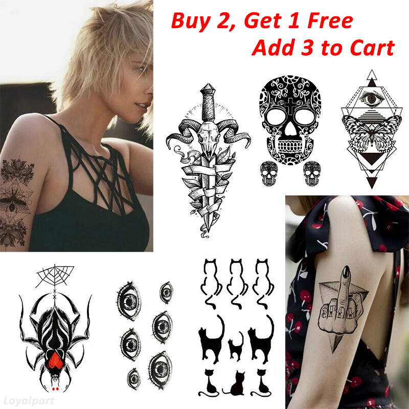 80 Styles Temporary Tattoos Body Arm Tattoo Sticker Half Sleeve Fake Waterproof