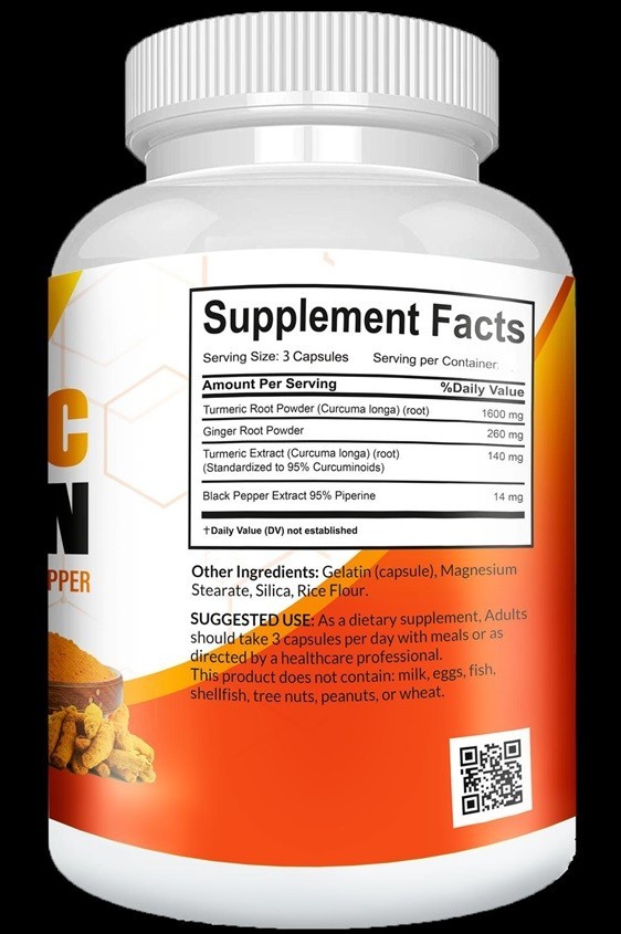 Vitamisan 2-Pack Turmeric Curcumin 2100mg – 240 Capsules – Natural Supplement