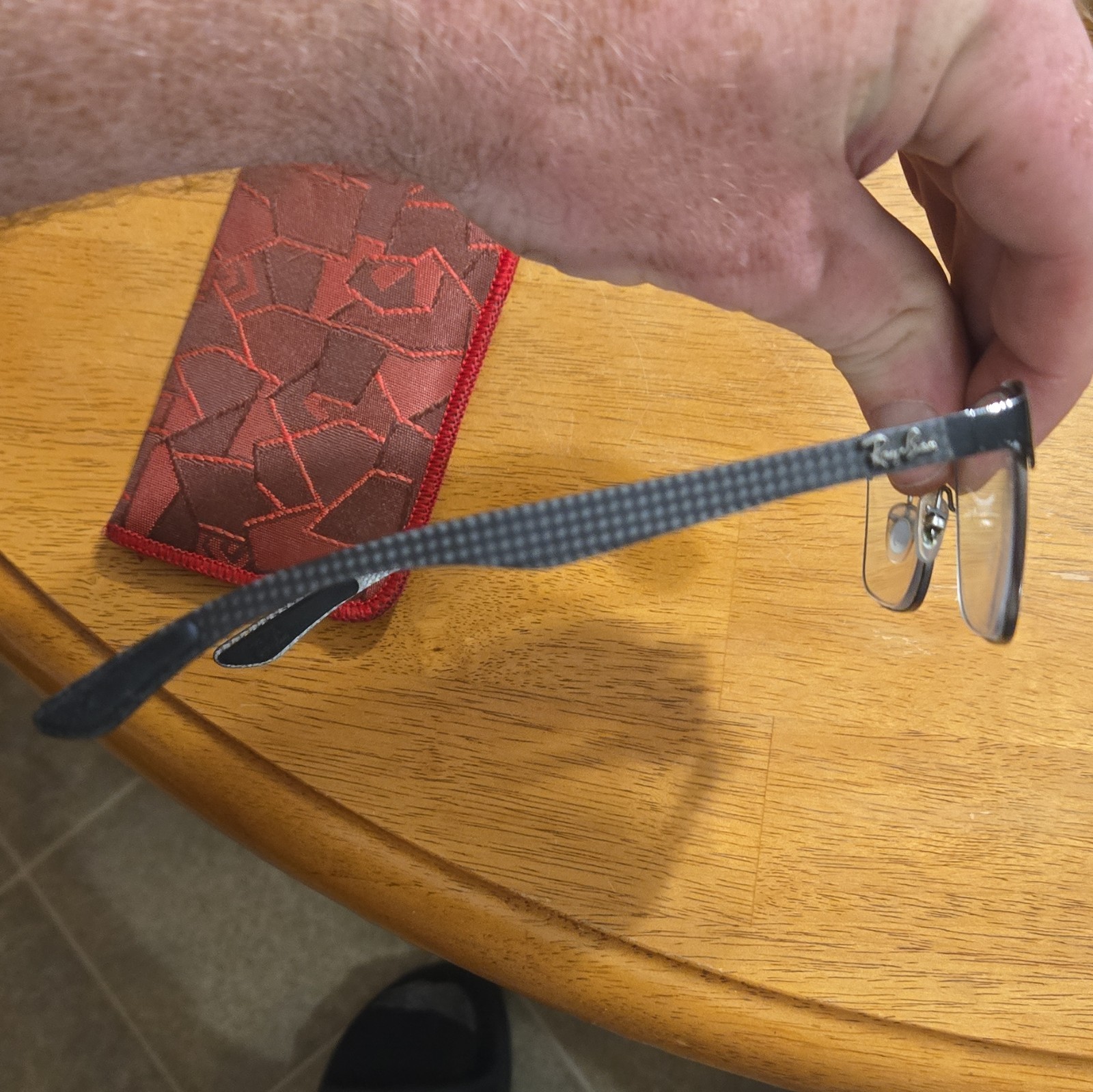 Ray-Ban Half Rim Solid Black Metal Eyeglasses Frames Unisex Adults
