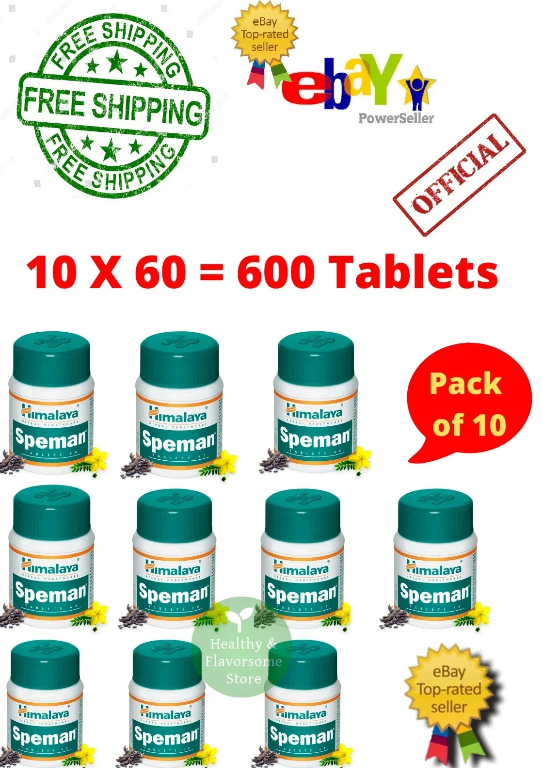 10 X Himalaya Speman 60 Tablets Each BEST PRICE