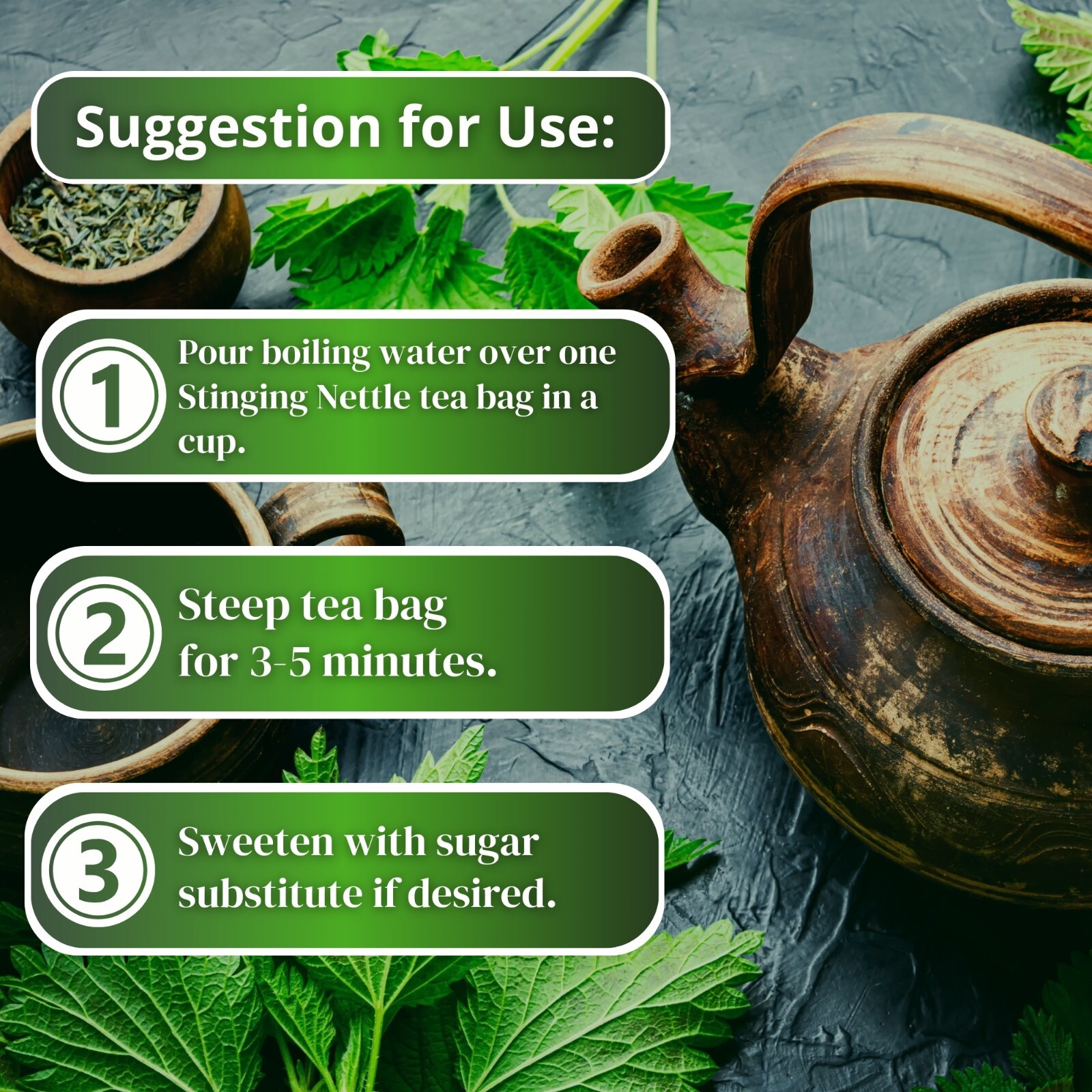 Stinging Nettle Tea 50 Herbal Teabags -0 Natural Dried Te de of Ortiga/Urtica