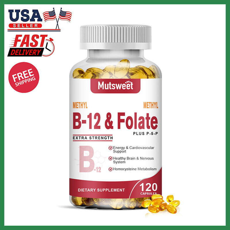Methyl B-12 & Methyl Folate Extra Strength Vitamin B Methyl Folate Supplement