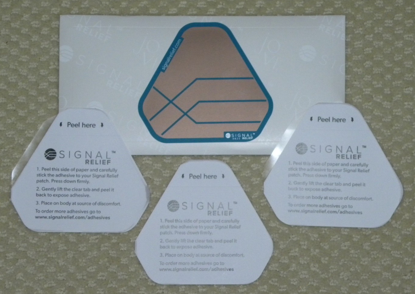 1 Pack SIGNAL RELIEF 4.5″ Kit 1 Reusable Patch 3 Adhesives NEW