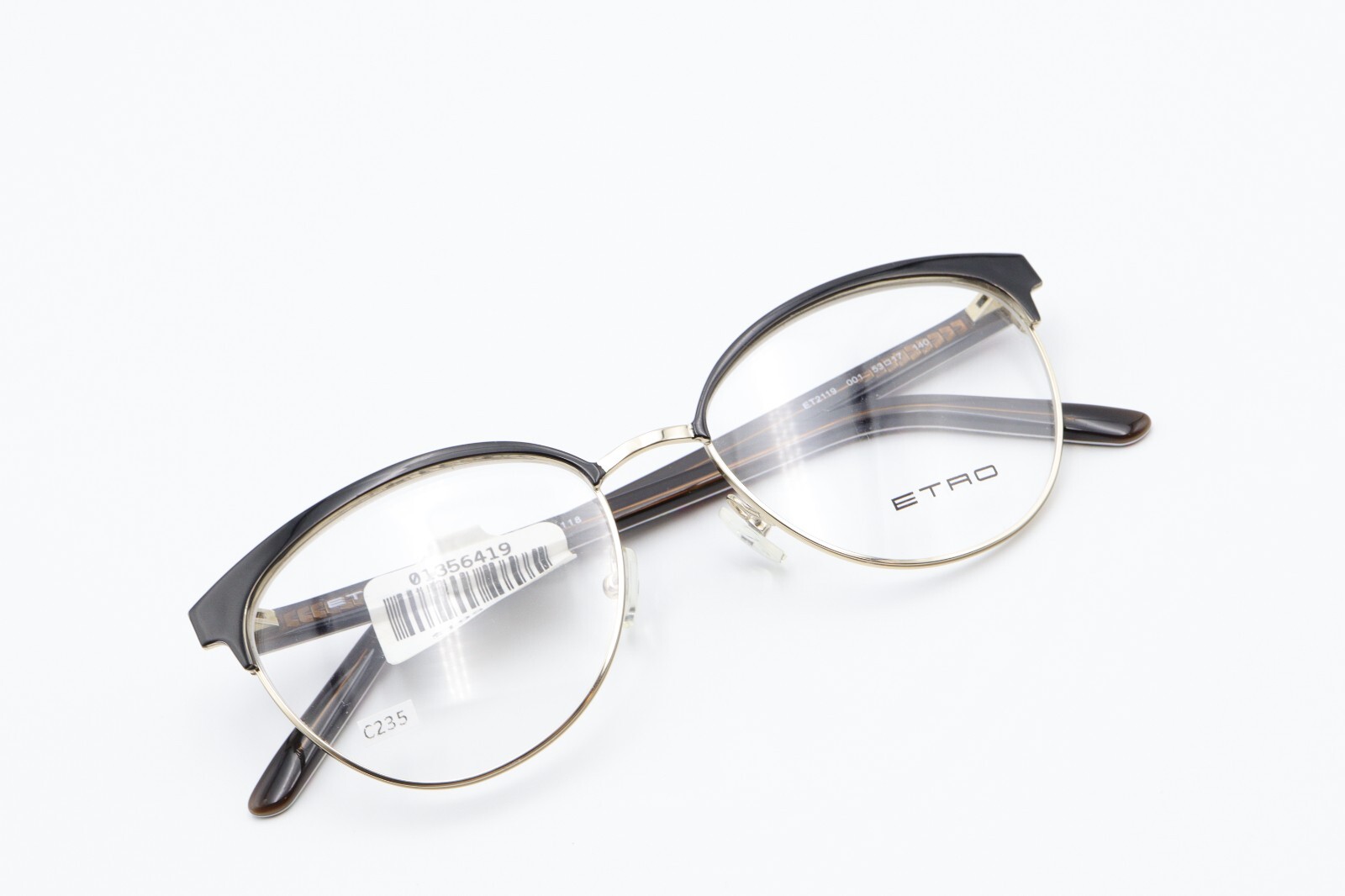 ETRO ET2119 001 Black/Multi-color Paisley 53-17-140 Frames Made in ITALY C235
