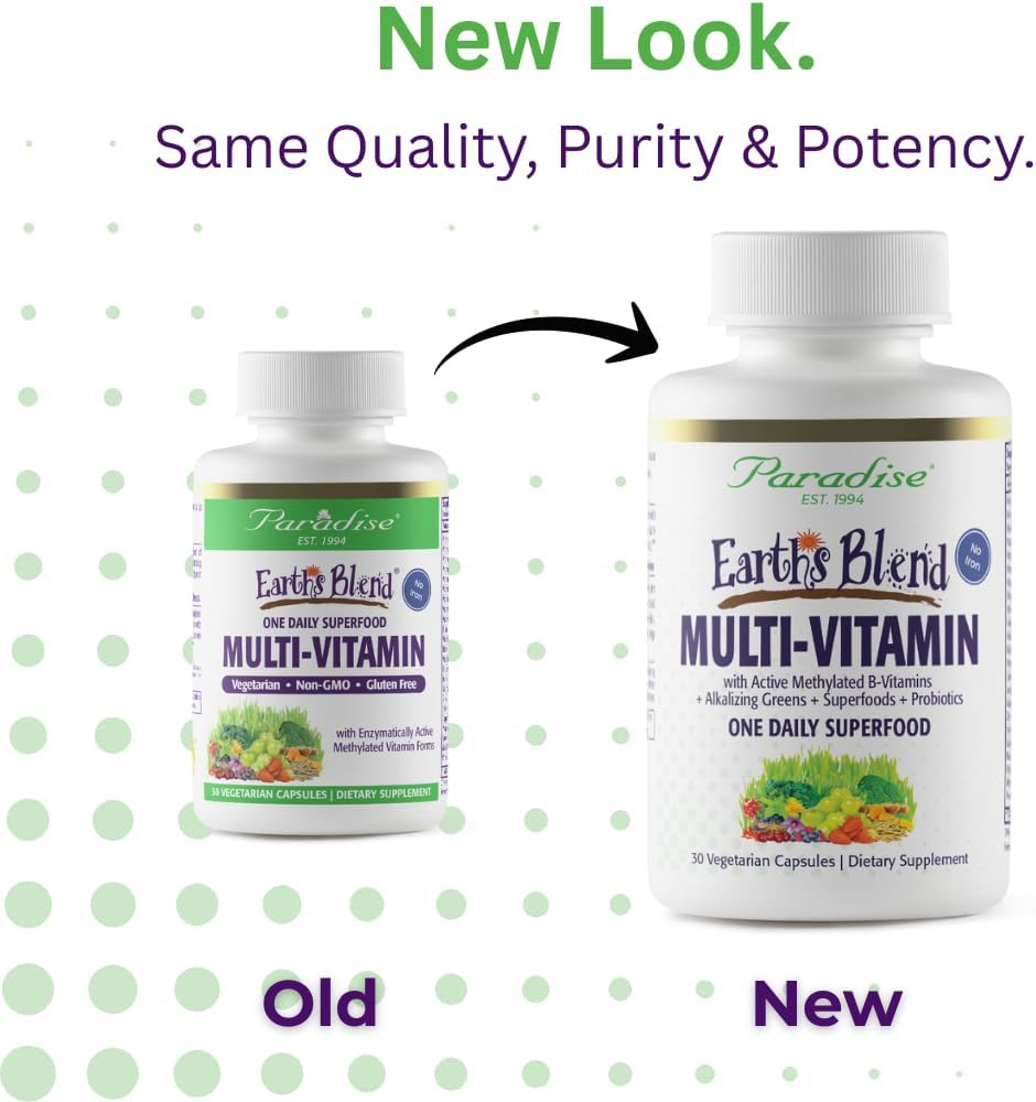 Earth’S Blend Once Daily Multivitamin for Men, No Iron, 48 Organic Superfoods, P