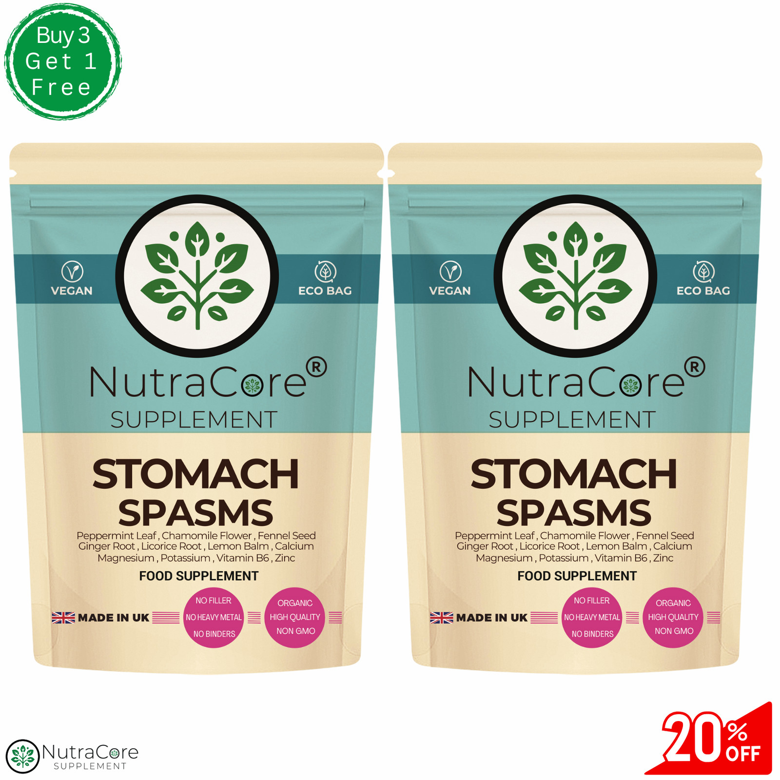 STOMACH SPASMS COMPLEX 700mg Capsules-Relaxing Inflammation & Digestive Muscles