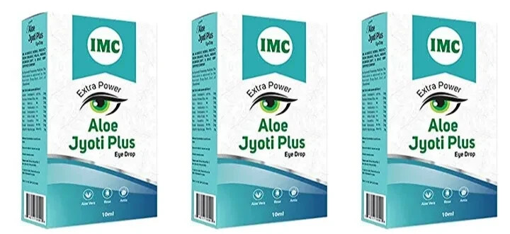 IMC Aloe Jyoti Plus Eye Drops, 10ML (Pack of 3) Ayurvedic, Helps Improve Vision