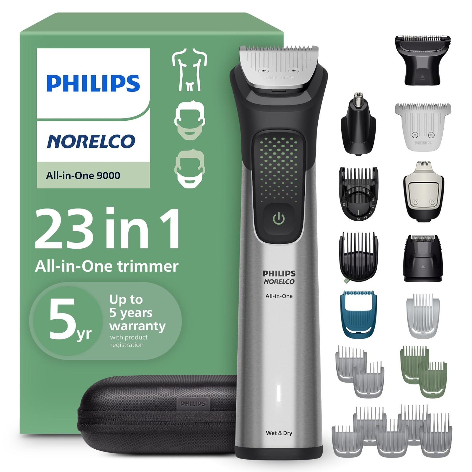 Philips Norelco MG9575/49 All-in-One 9000 Trimmer 23-Piece New