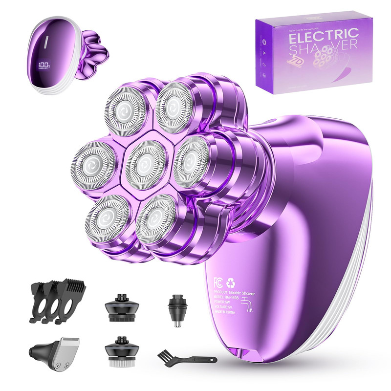 Weqoee 5-In-1 Electric Razors For Women 7D Magnetic Heads Full Body Shaver