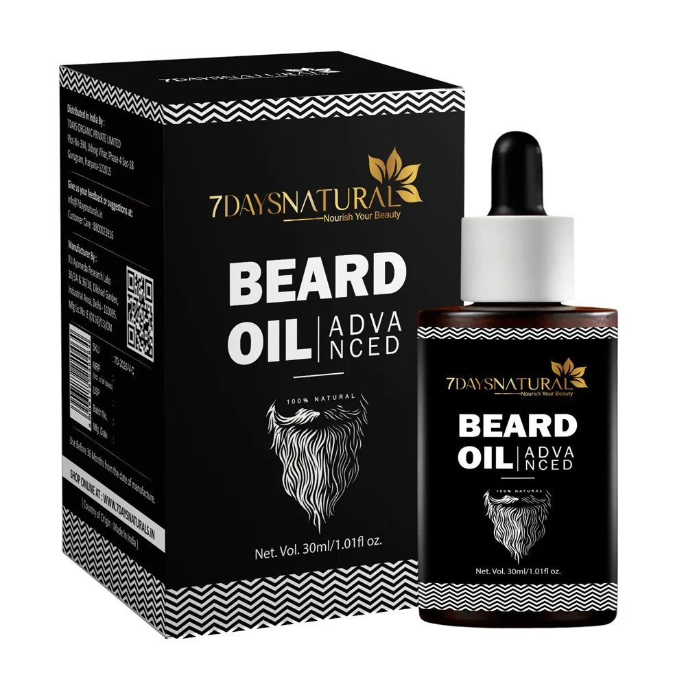 7 Days 100% Result Beard oil for men smooth shine stronger beard hair 30ml’