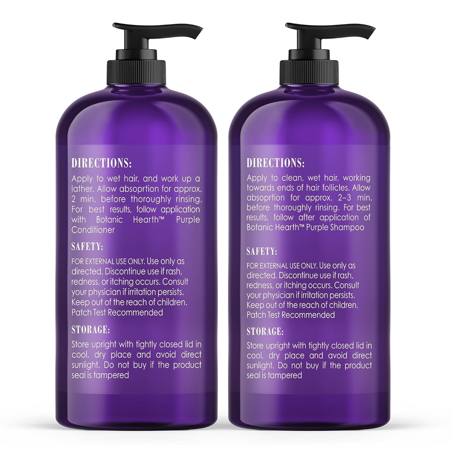 Deep Moisturizing Purple Shampoo & Conditioner Set – Color Enhancement 16 Fl Oz