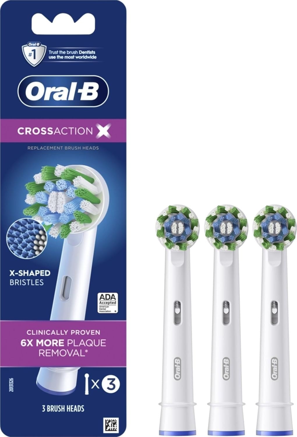 Oral-B Cross Action Electric Toothbrush Replacement Brush Heads Refill 3 Pieces