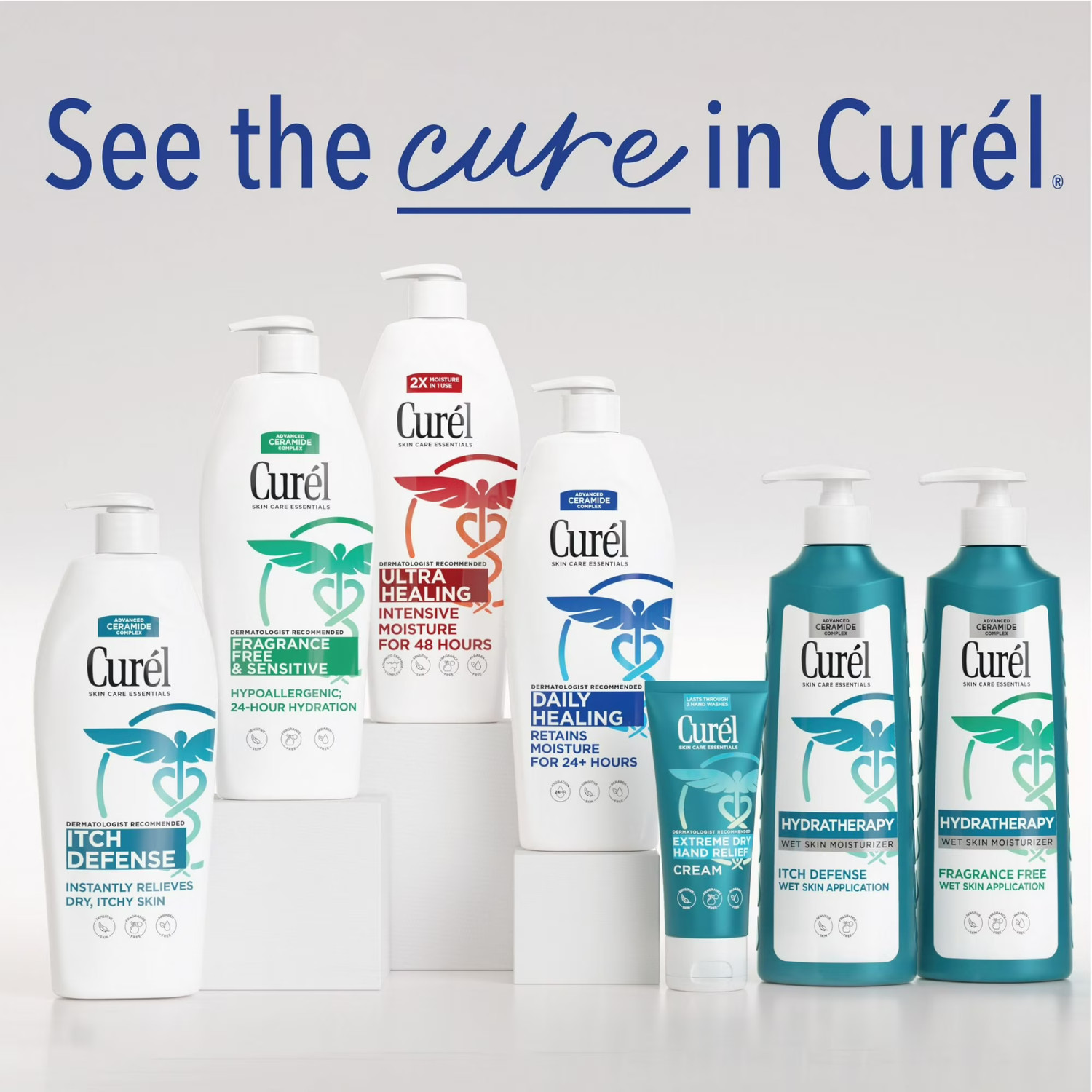 Curél Ultra Healing Intensive Moisture Lotion 20 fl oz Fragrance Free, 3 Pack