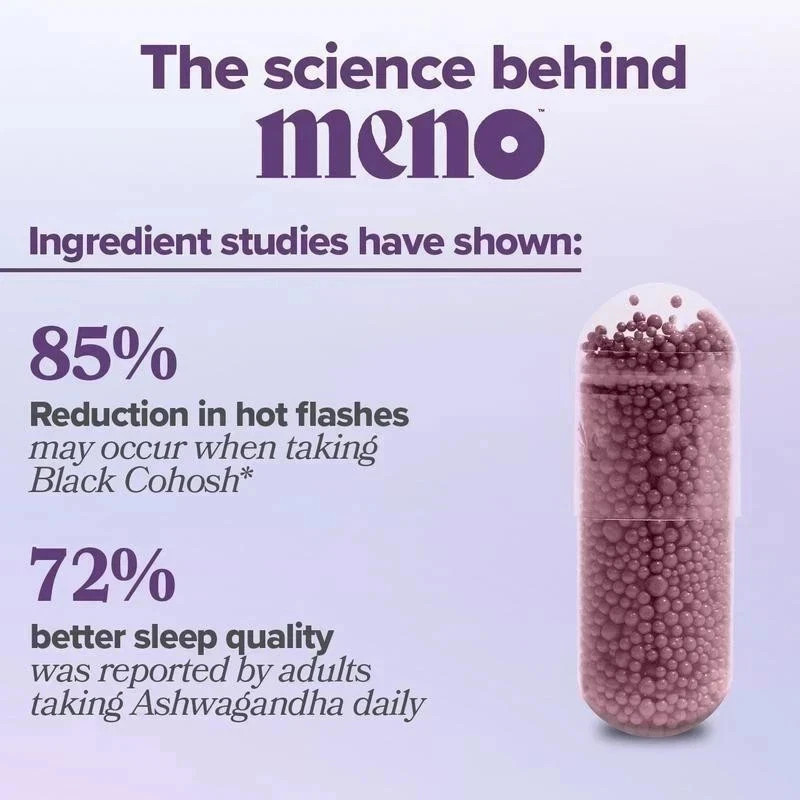 Meno Menopause Vitamin 3 Pack 180 Vegan Capsules Hormone Balance Support