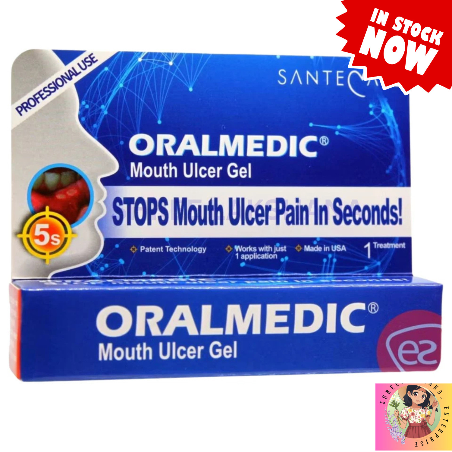 Oralmedic Mouth Ulcer Gel Fast Pain Relief Single Treatment 6 Packs USA