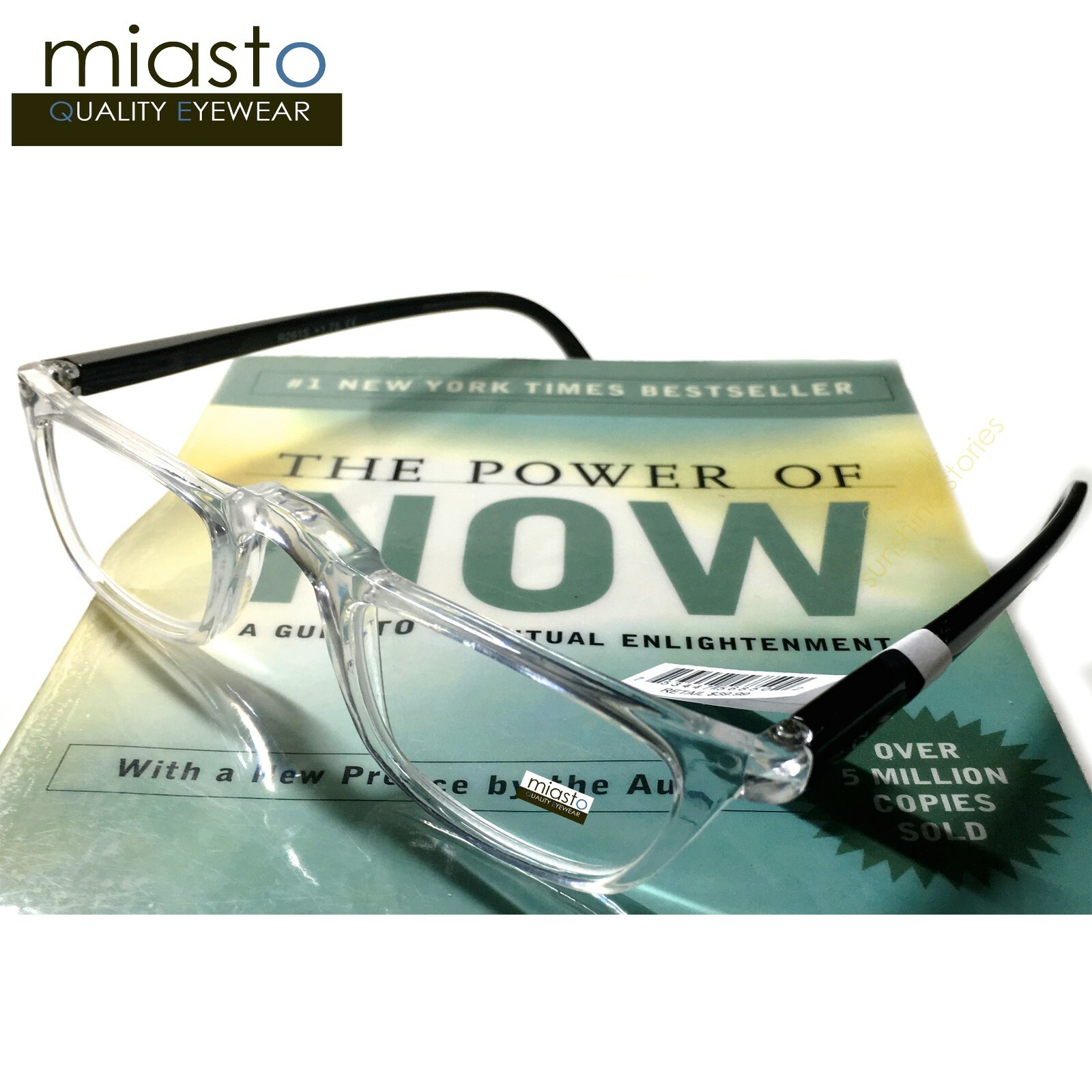 NWT$39.99 MIASTO HALF FRAME 1/2 READING GLASSES~CRYSTAL CLEAR+2.50~SPRING HINGE