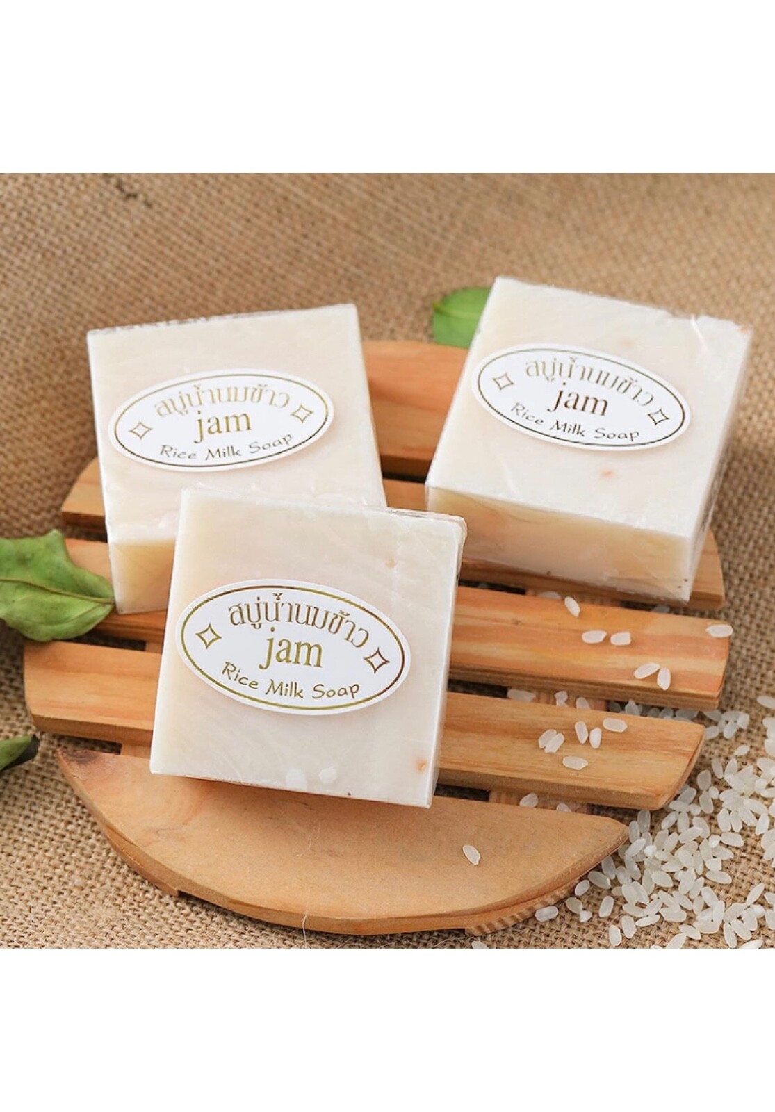 12 bars x 60g Thai Rice Milk Herbal Soap Handmade Collagen Natural Body Face