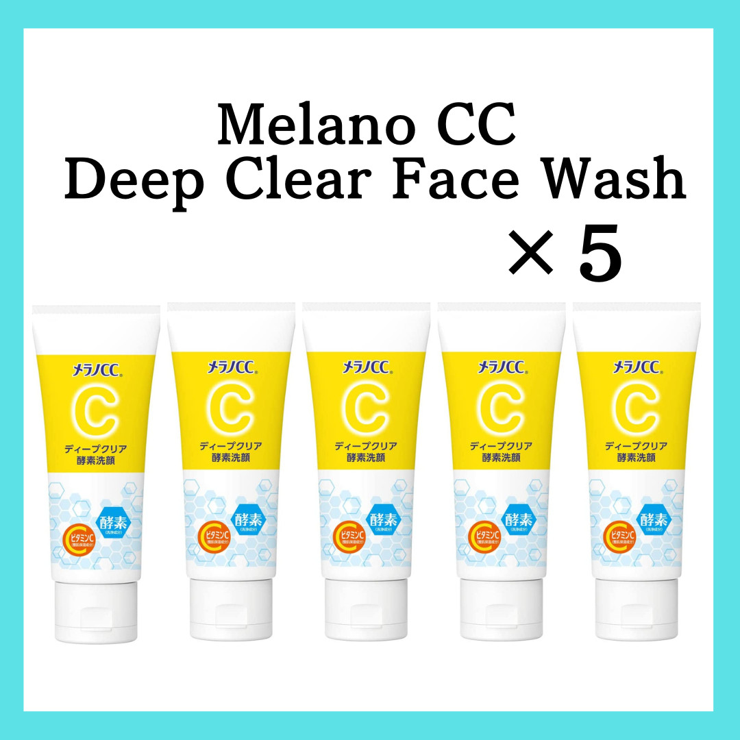 Rohto Melano CC Deep Clear Face Wash【130g×5】 Vitamin C Enzyme Clay Pore Cleaning