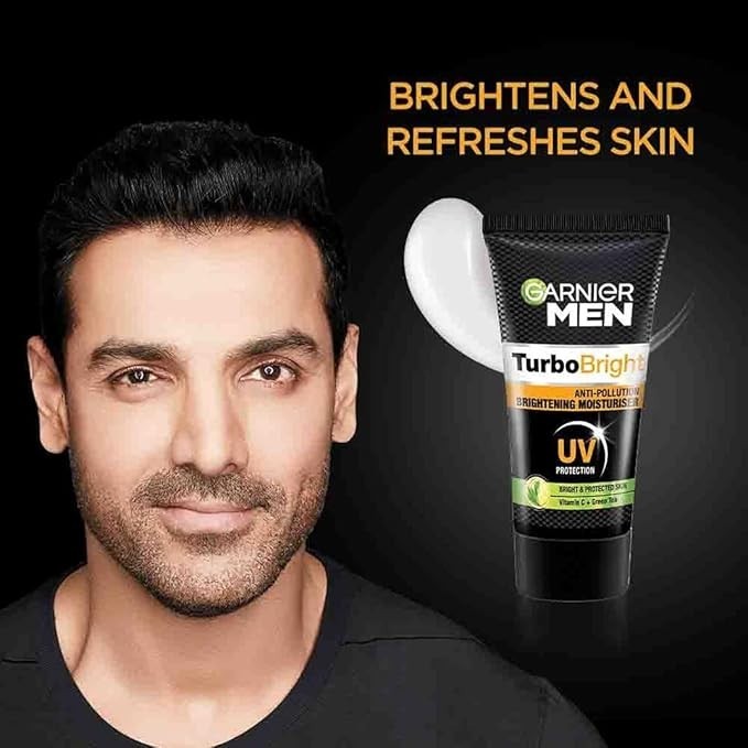 Garnier Men, Liquid Moisturiser, Brightening And Anti-Pollution, Turbobright