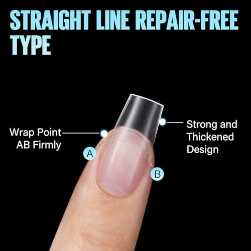 Short Coffin Nail Tips, 510Pcs Acrylic Half Cover Nail short coffin nail tips