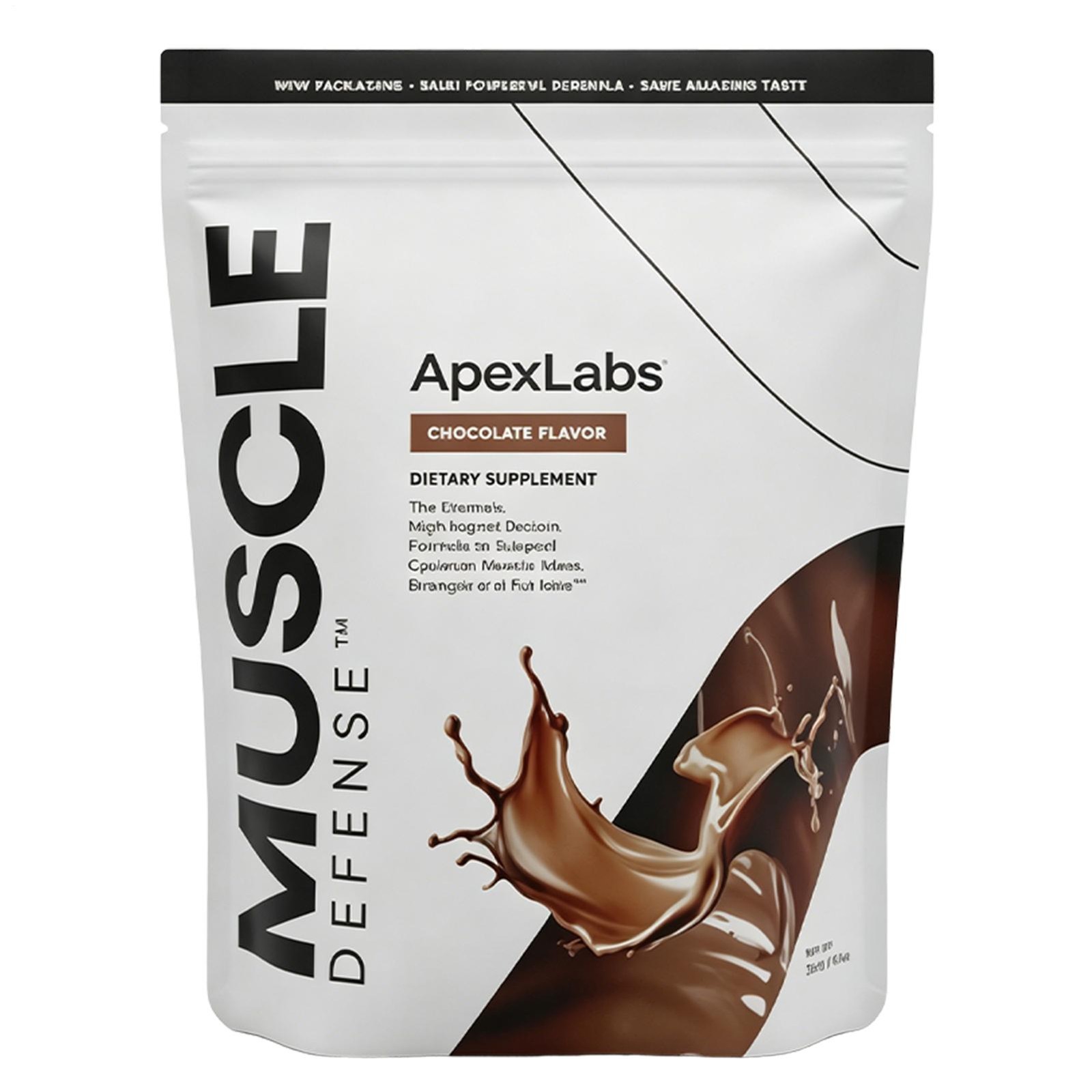 APEX LABS MUSCLE DEFENSE CHOCOLATE FLAVOR – 8.57 OZ – EXP 02/27 – NEW PACKING