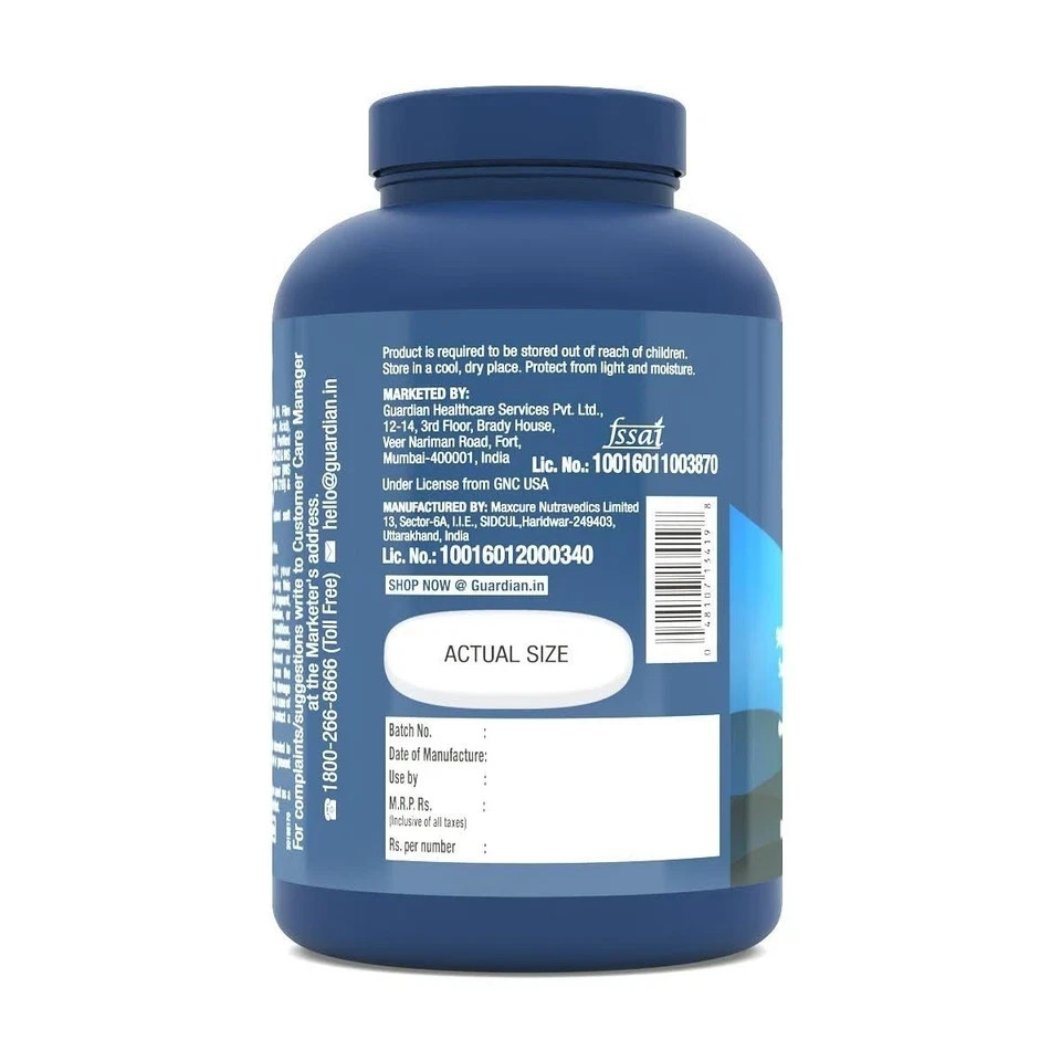 GNC 1500 MG Triple Strength Fish Oil Omega 3 Cap for Men & Women 60 Softgels