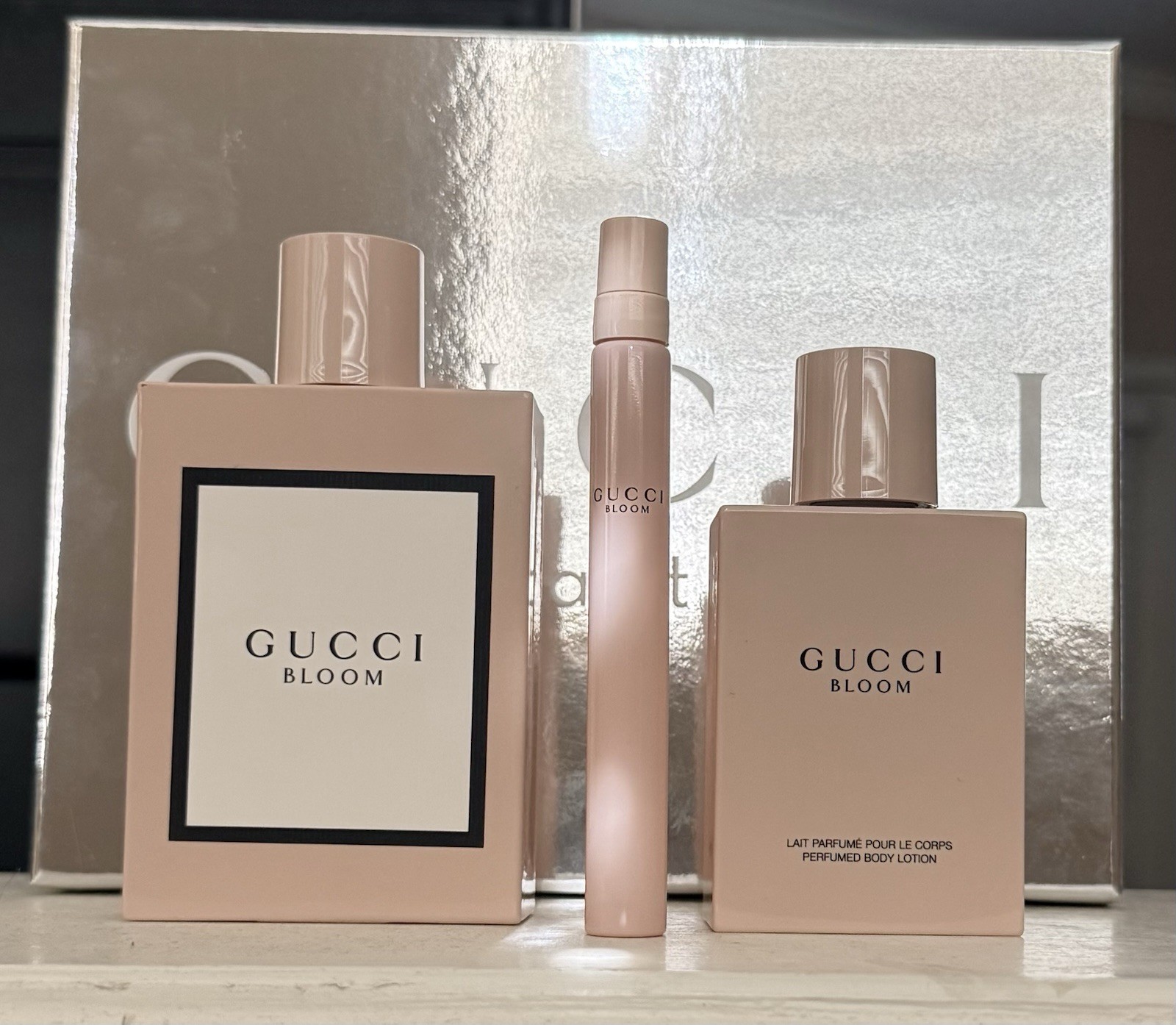 Gucci Gucci Bloom 3-Piece Gift Set 3.3 fl oz EDP, Travel Spray & Lotion