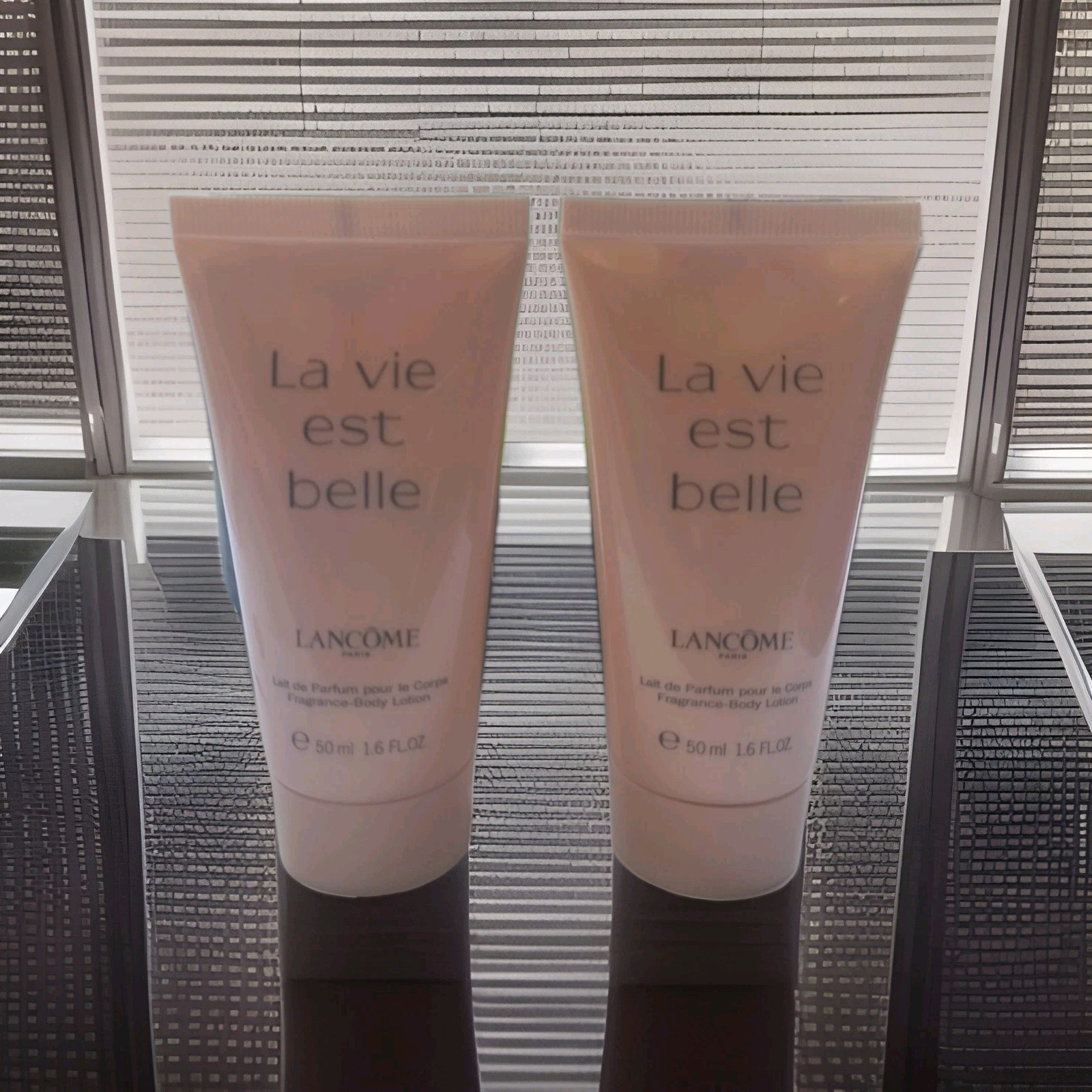 LANCOME La Vie Est Belle Fragrance-Body Lotion 1.6 FL. OZ./50ml-X2