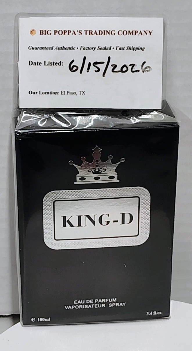 King-D Black Edition Cologne 3.4oz EDP Spray New Sealed Bold Fruit Smoky Birch