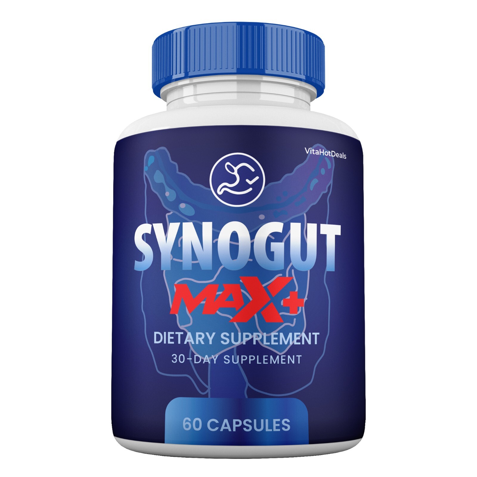 Synogut Max + Capsules, Higher Strength Pills for Gut Health (5 Pack)