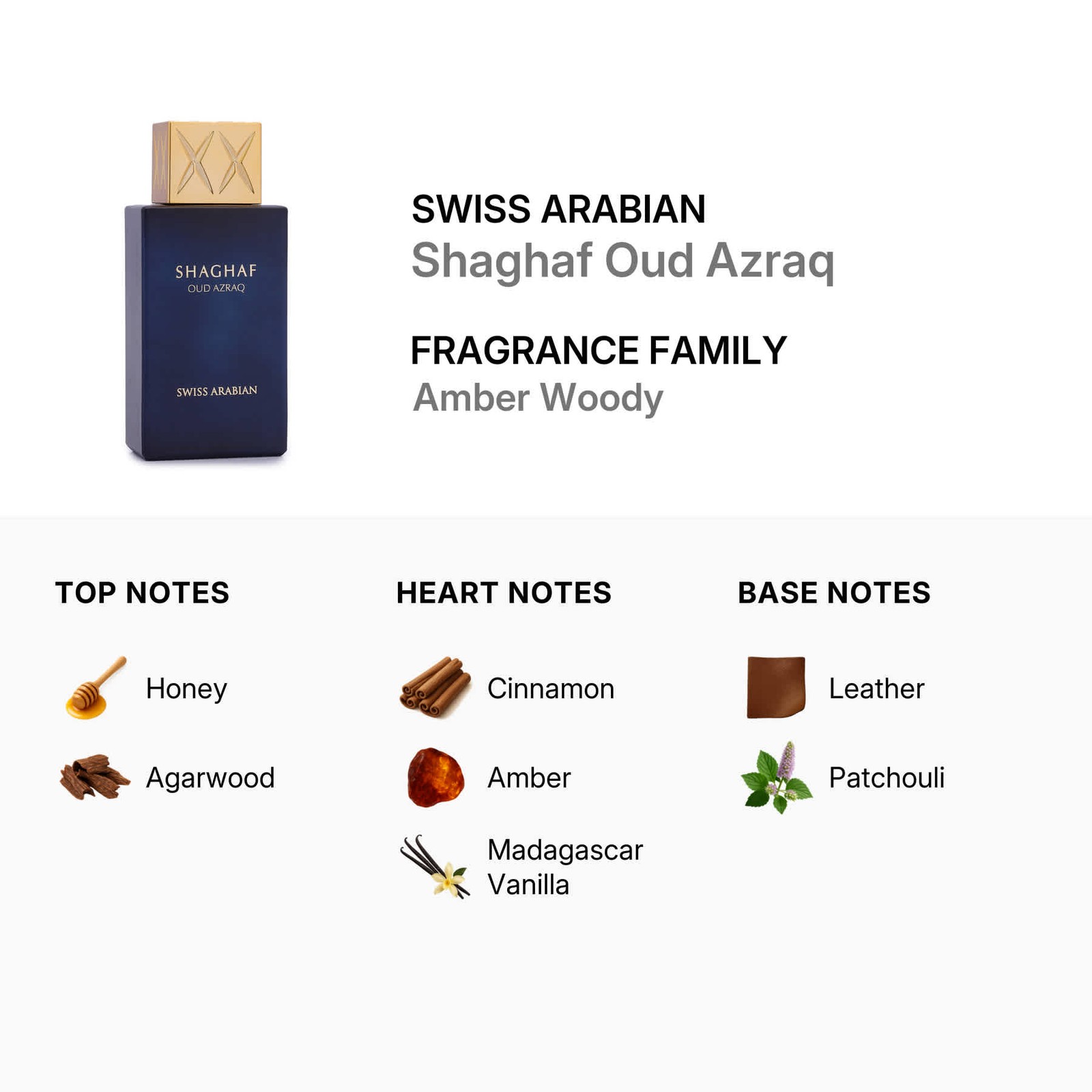 Swiss Arabian Unisex Shaghaf Oud Azraq EDP Spray 2.54 oz Fragrances