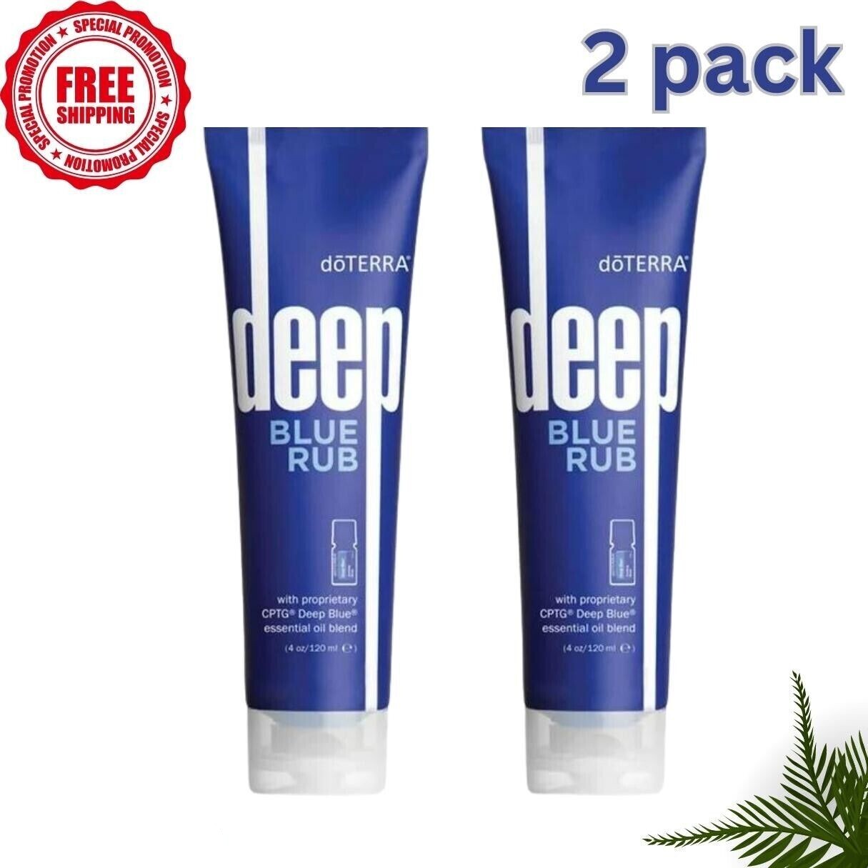 NEW Deep Blue Rub Cream Doterra – 4 oz – Brand-New, Sealed -2PACK EXP:2027