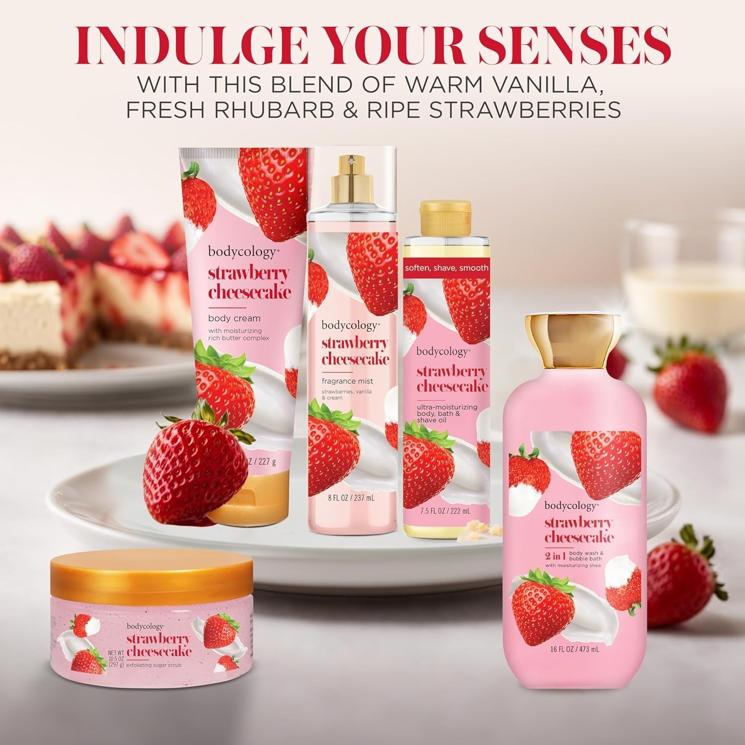 Ultra-Hydrating Strawberry Cheesecake Cream – 8 oz Non-Greasy Body Moisturizer