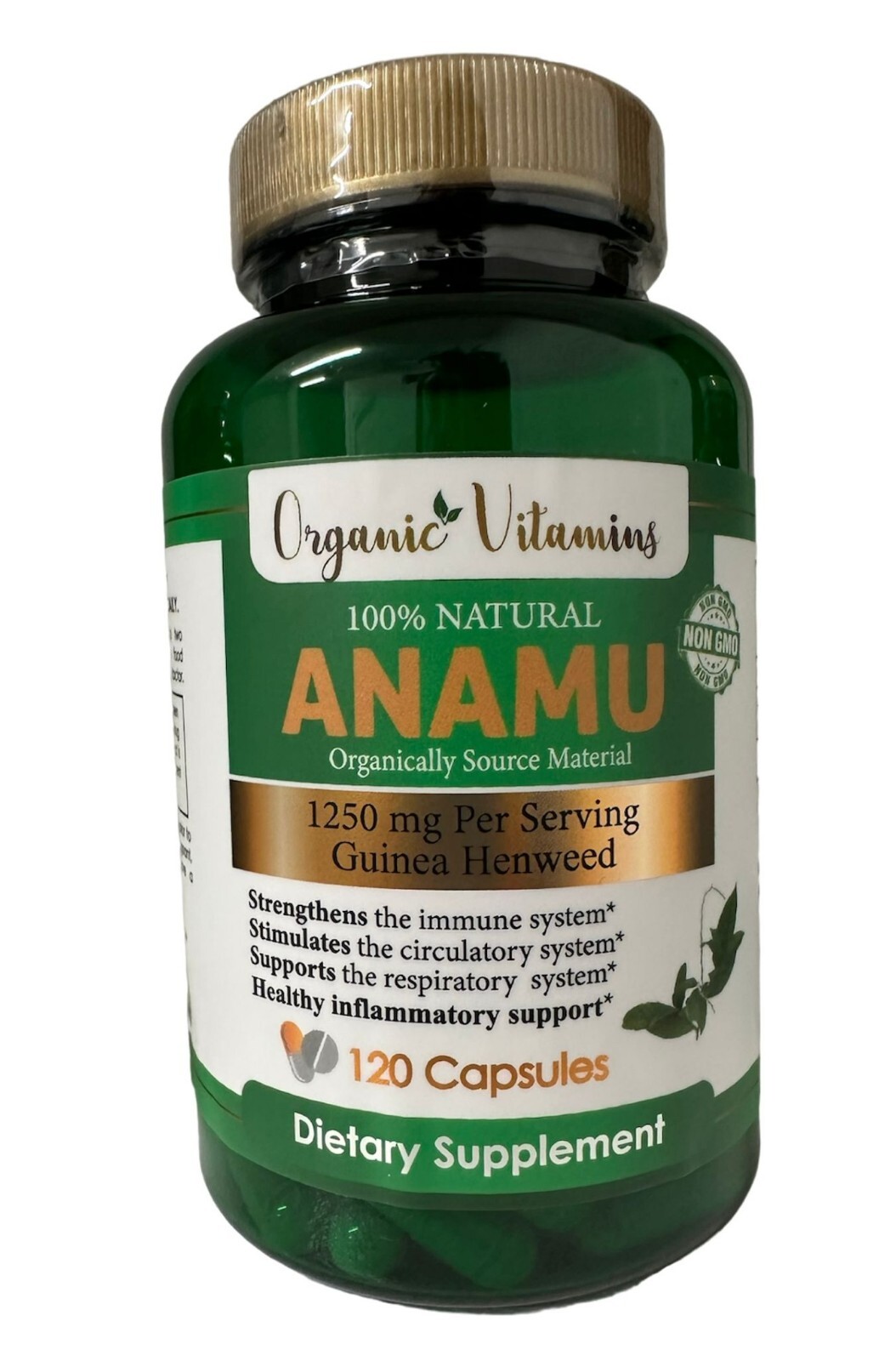 Anamu 1250 Mg 100% organic vitamins vitamisan – 120 Capsules petiveria dried