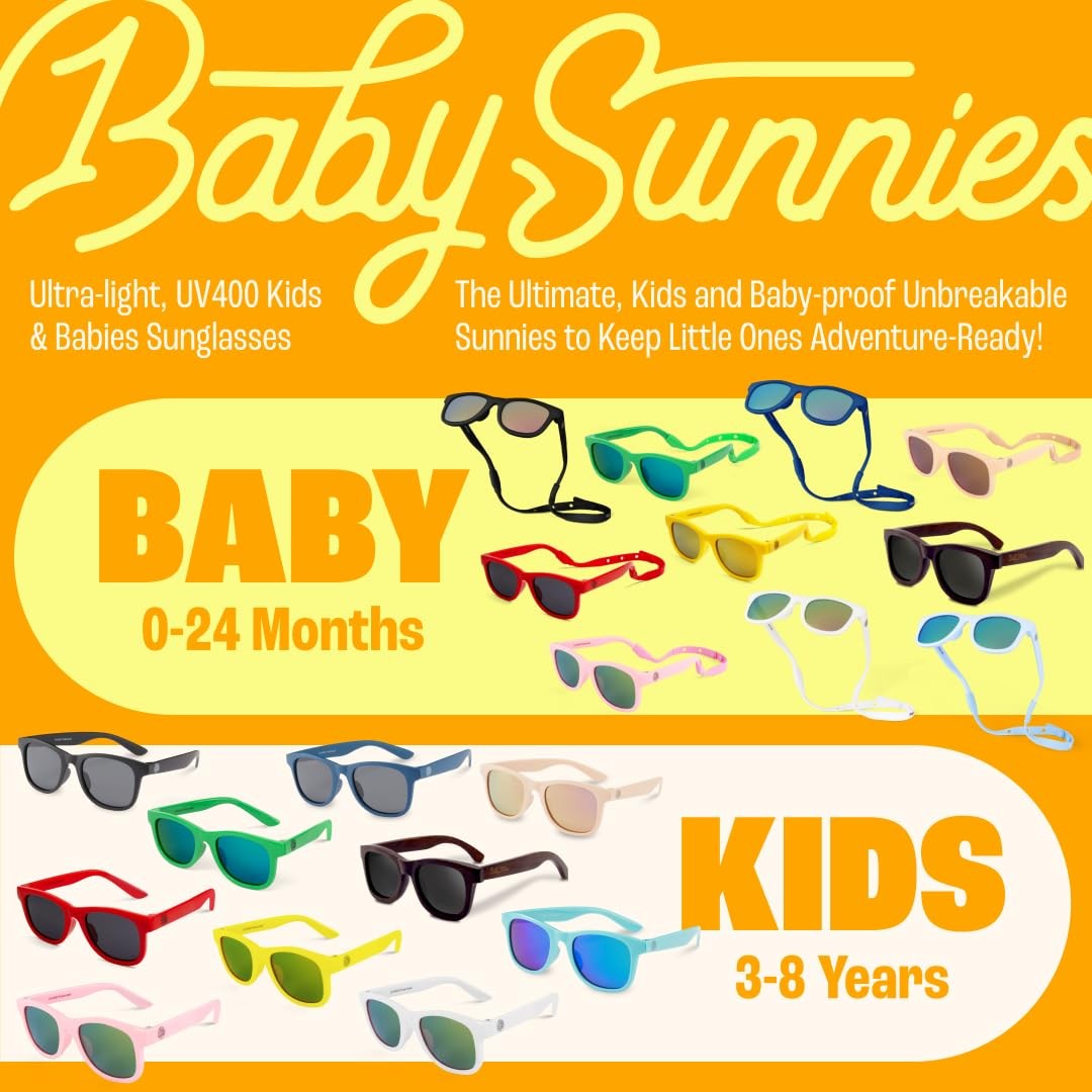 Polarized Baby Sunglasses with Strap Unbreakable Flexible Infant Sunglasses …