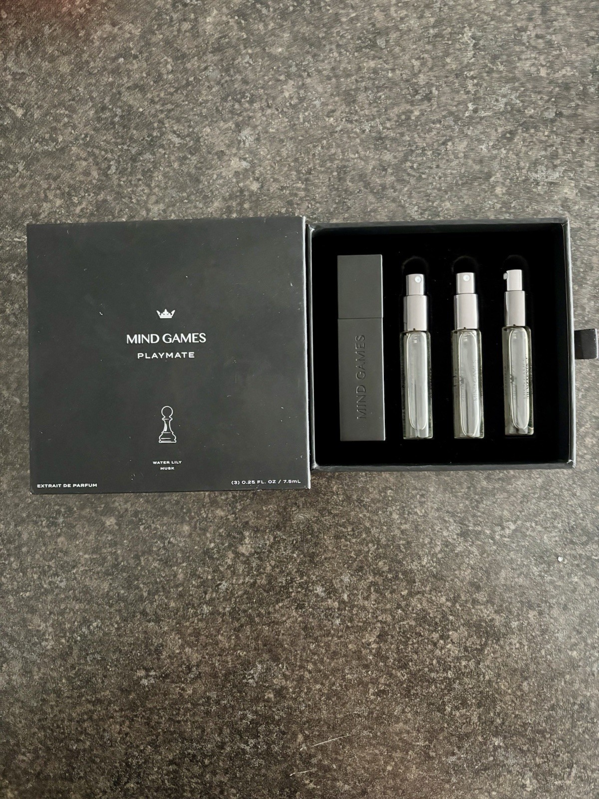 AUTHENTIC Mind Games Playmate Extrait de Parfum Travel SET 3×7.5 mL Water Lily