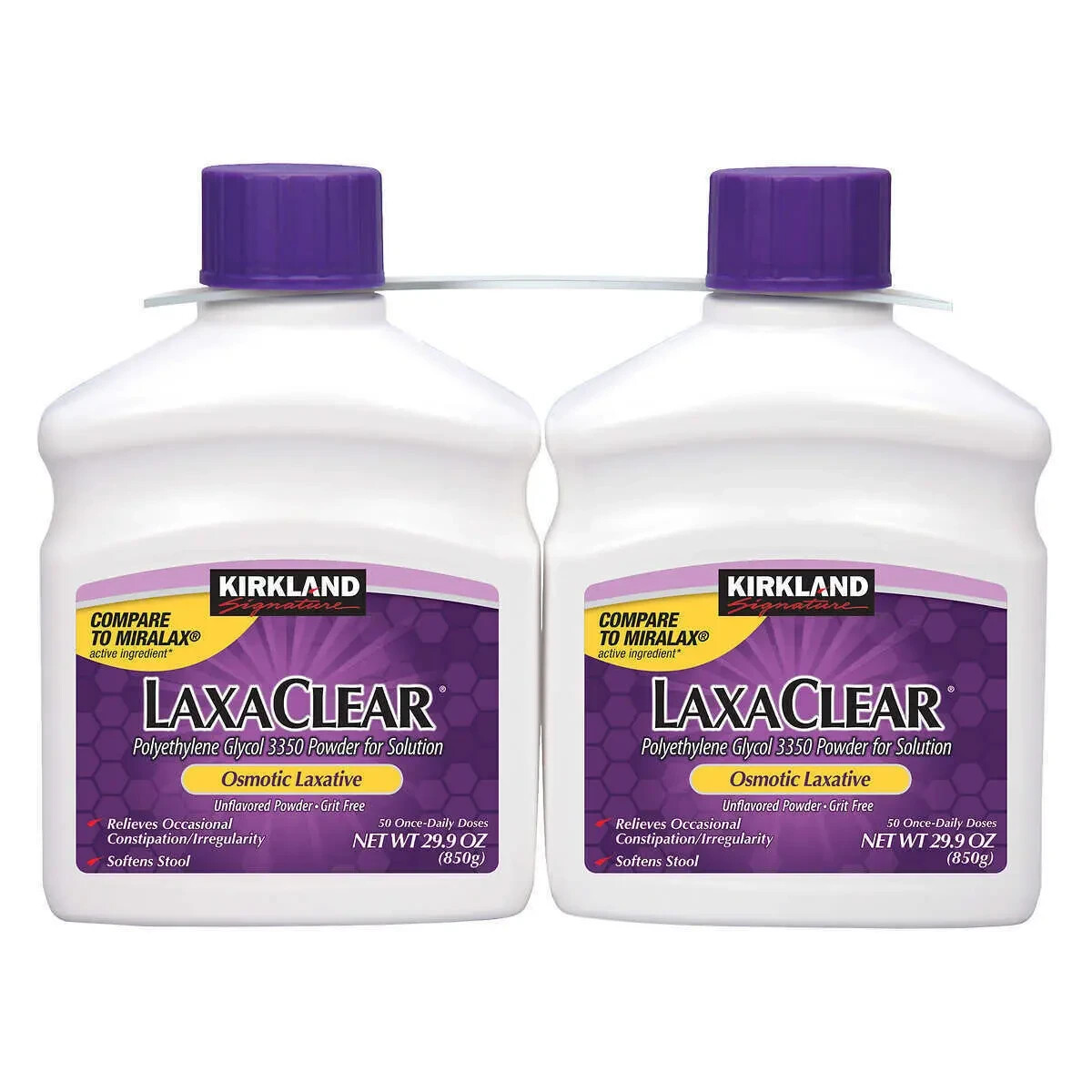 Laxative Polyethylene Glycol – Kirkland Signature LaxaClear 100 Doses VS MiraLAX