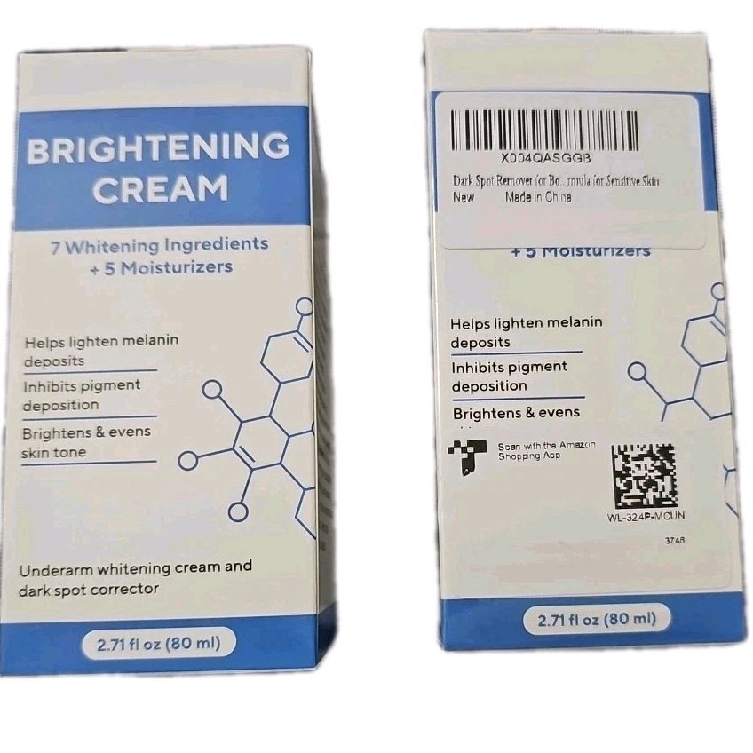 2 Pkgs Skin Bleaching Cream 2.71 fl oz Skin Lightening Whitening Cream w Vit C