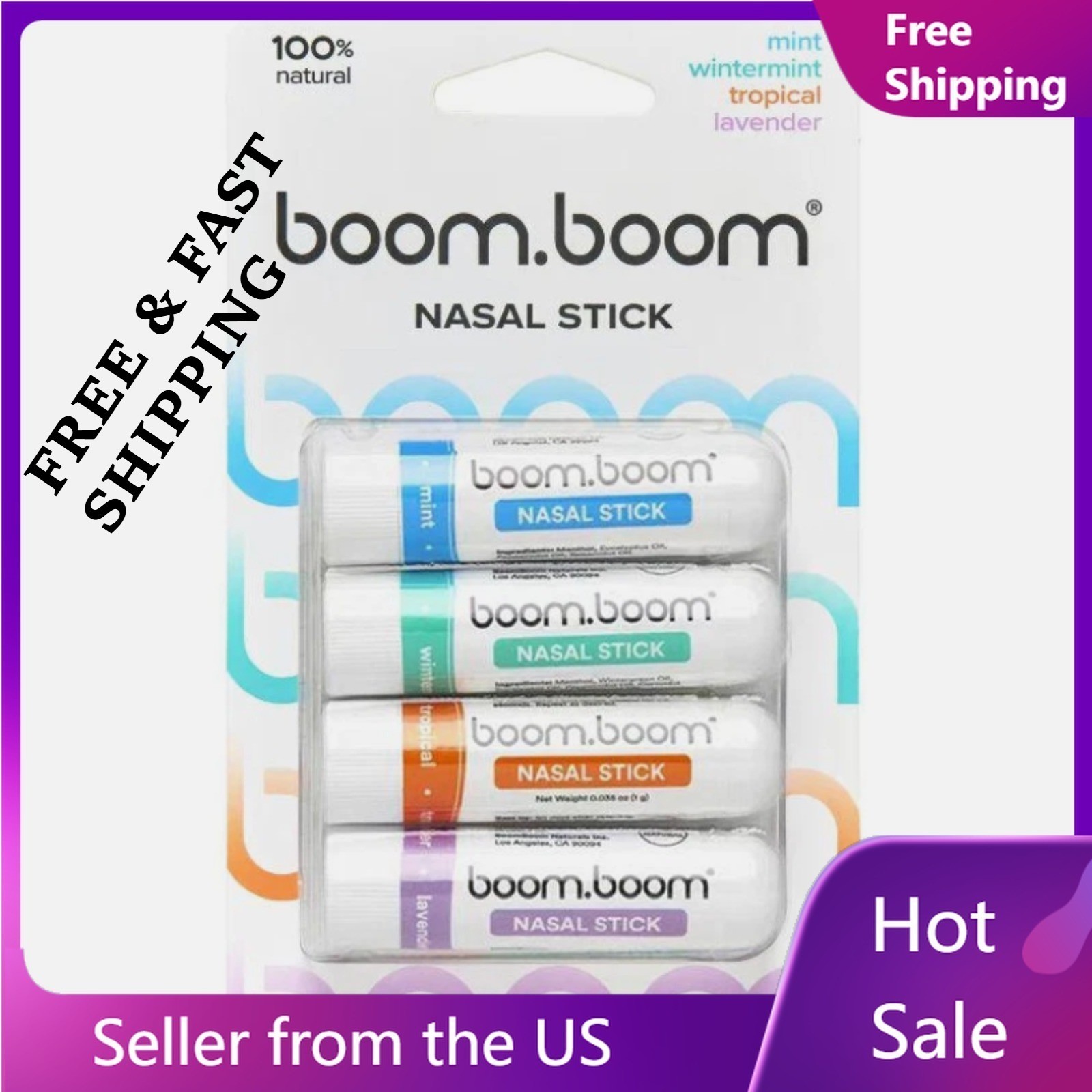 LUXRY NEW BoomBoom Nasal Stick | Vapor Flow Technology | Simple Ingredients