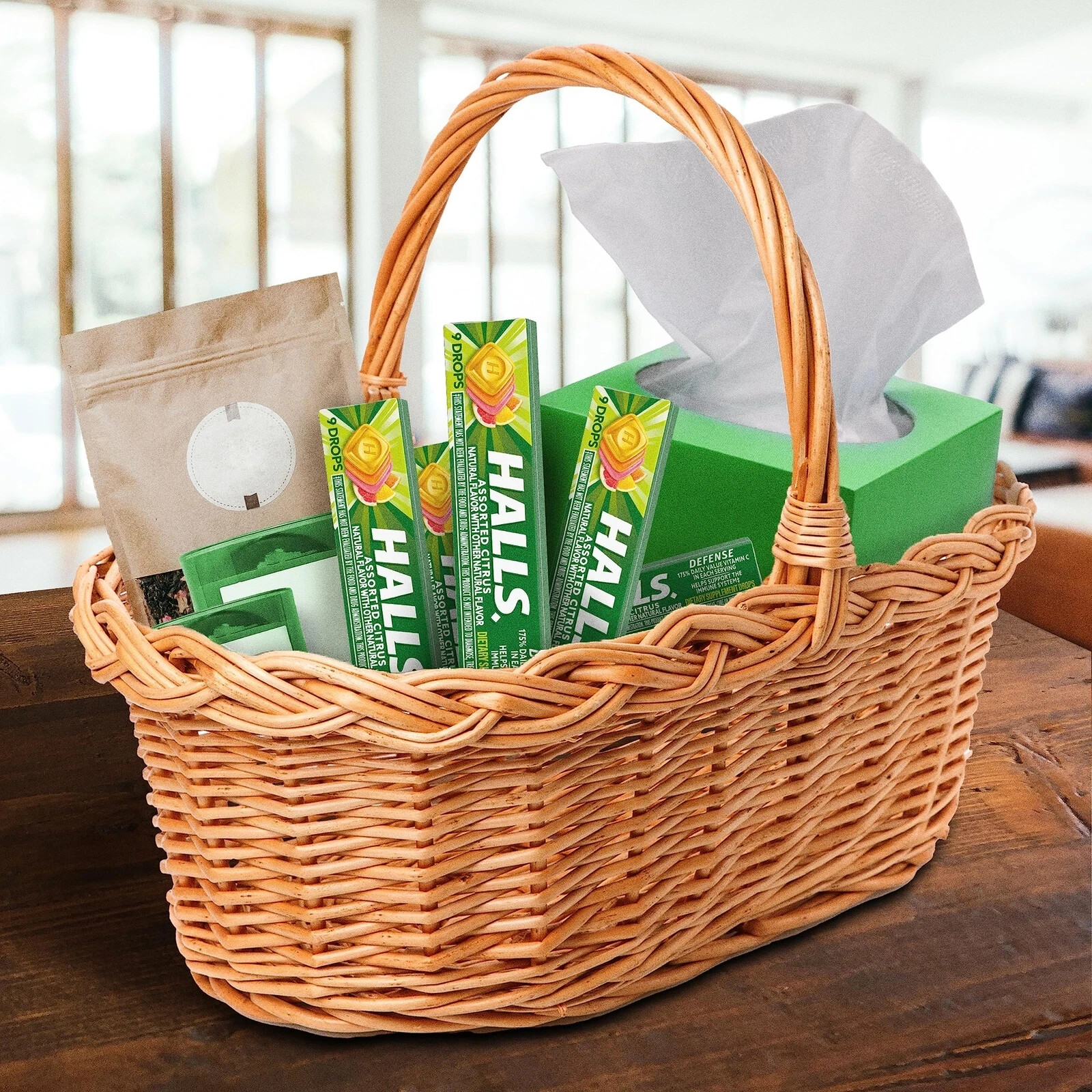 HALLS Defense Vitamin C Drops Assorted Citrus Flavors 20 Pocket Sticks