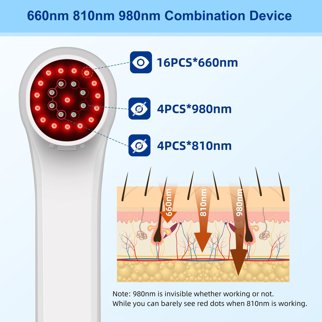 Home Handheld LLLT Laser Therapy NIR Light Physiotherapy Device for Human Pets