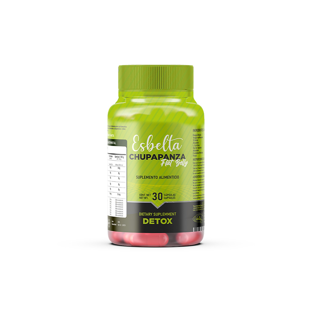 Esbelta DETOX Slim Chupapanza Flat Belly Weight Loss Natural Eliminate Fluids