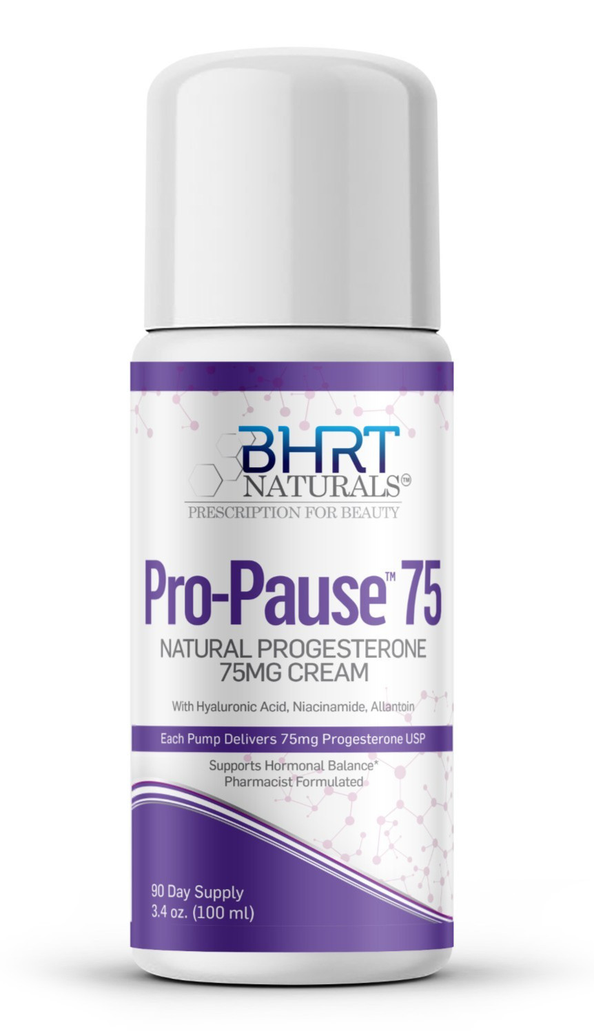 Progesterone Cream 7500mg Pro-Pause™ 75 BHRT Natural Menopause Hot Flash Relief