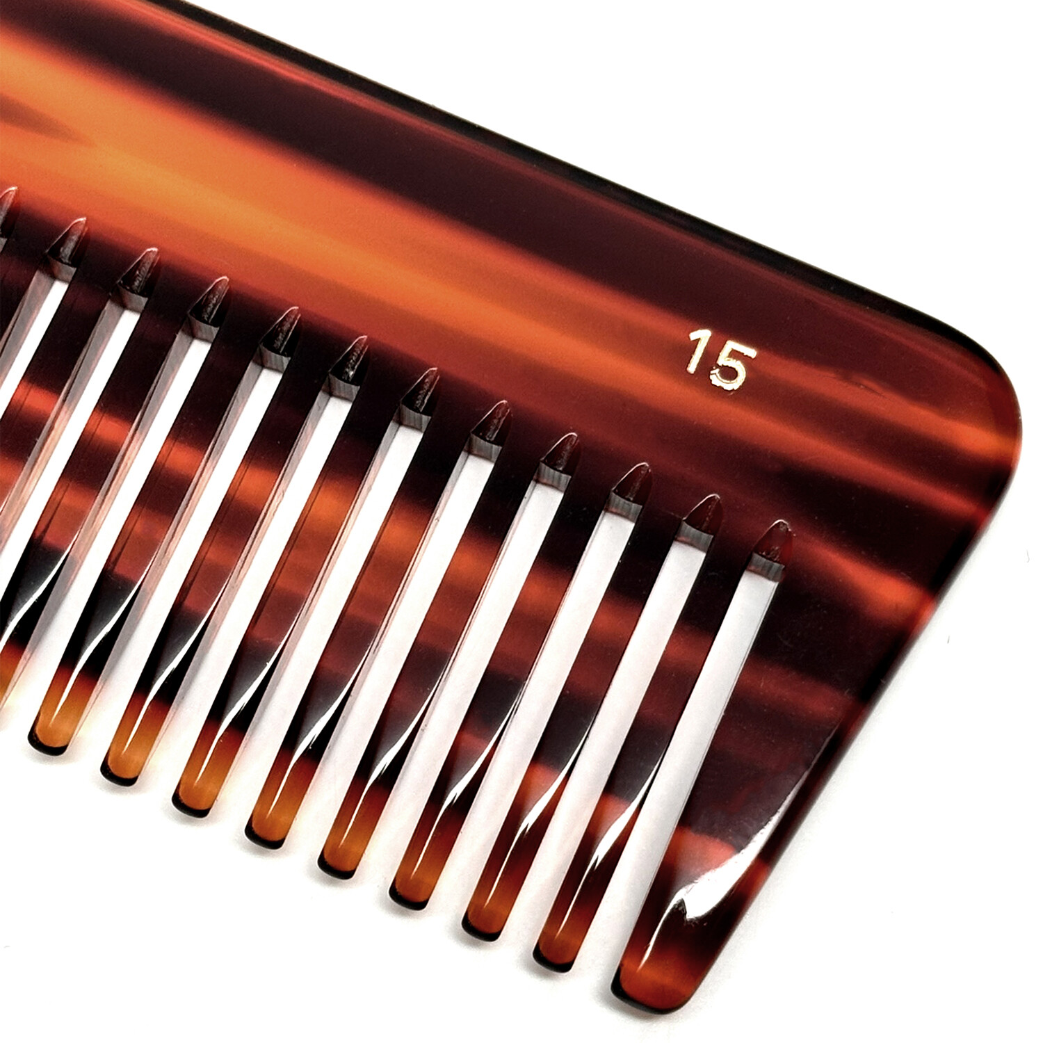 Speert Handmade Swiss European Comb Style #15 7 Inch Wide Tortoise Havana Brown