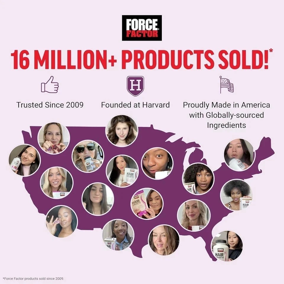 Force Factor Hair Growth Accelerator Soft Chews, Hair Growth Vitamins For Women