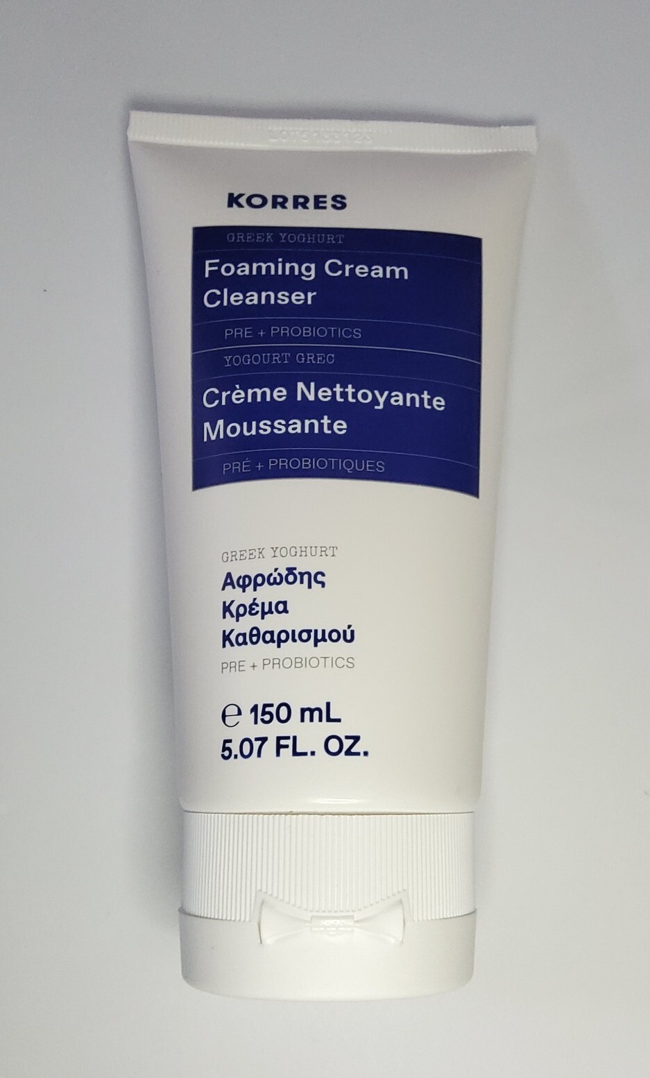 KORRES Greek Yoghurt Foaming Cream Cleanser Pre + Probiotics 5.07 FL OZ/ 150ML