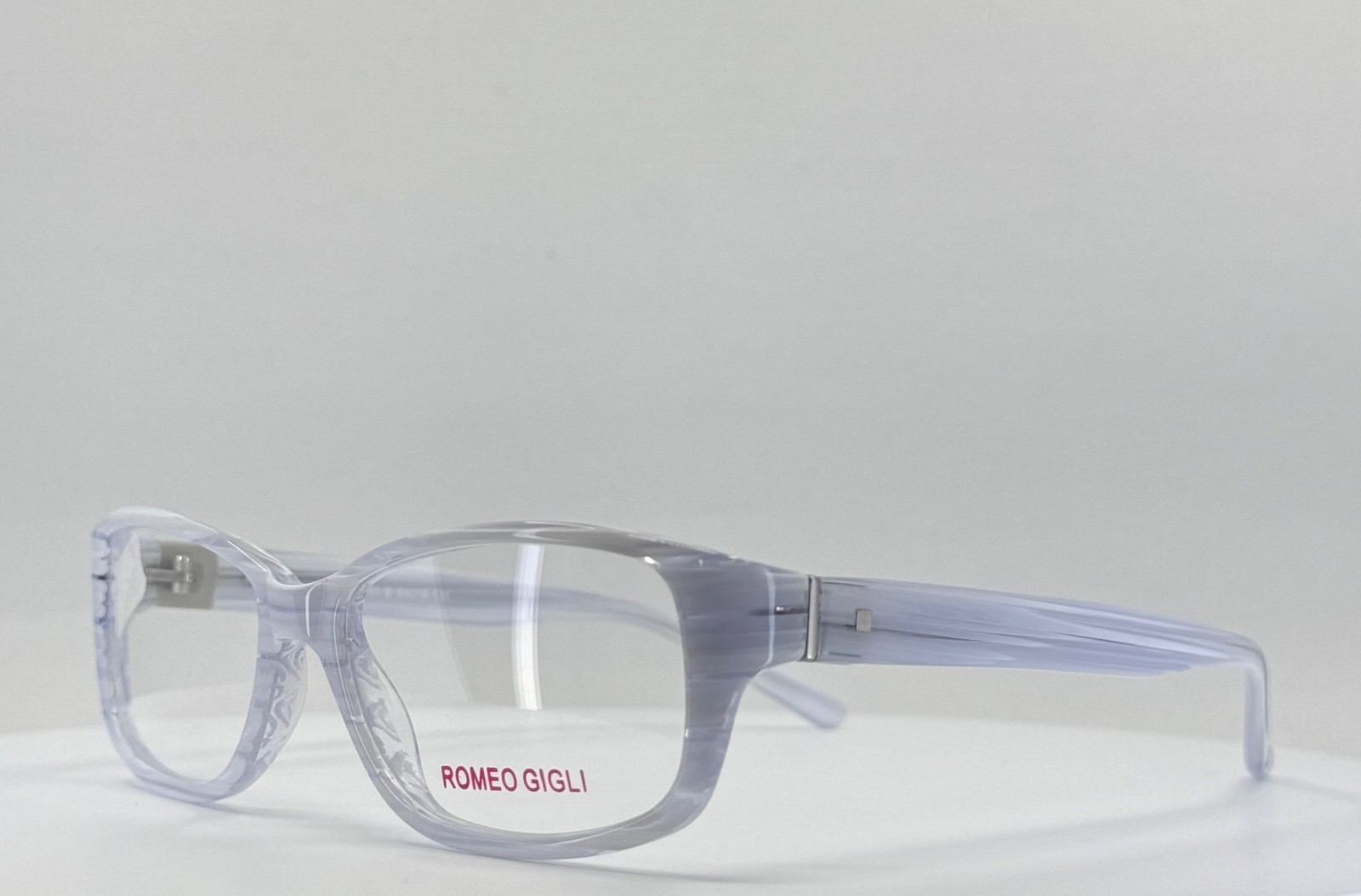 ROMEO GIGLI RG 74061 B Pearl Grey Rectangle Full Rim Eyeglasses 53-16-135 B:35